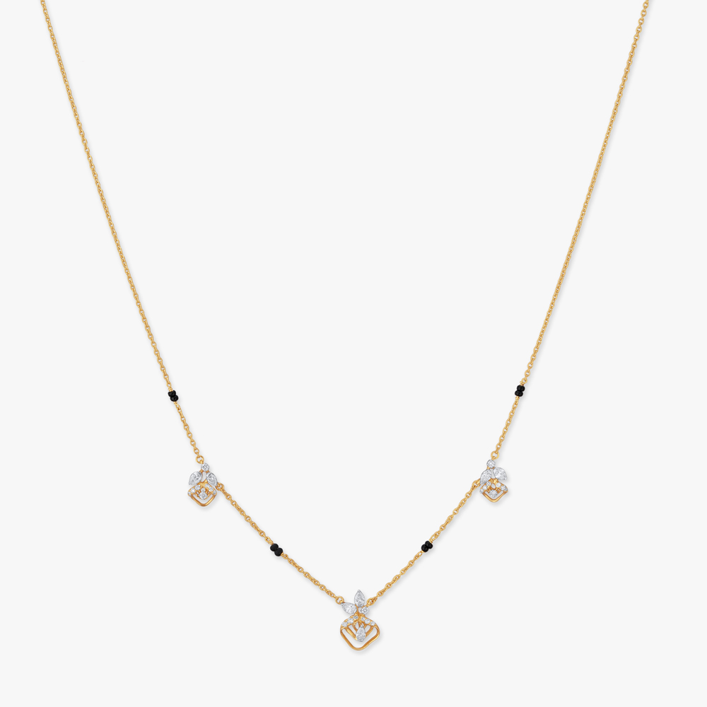 Floral Grace Diamond Mangalsutra,,hi-res image number null