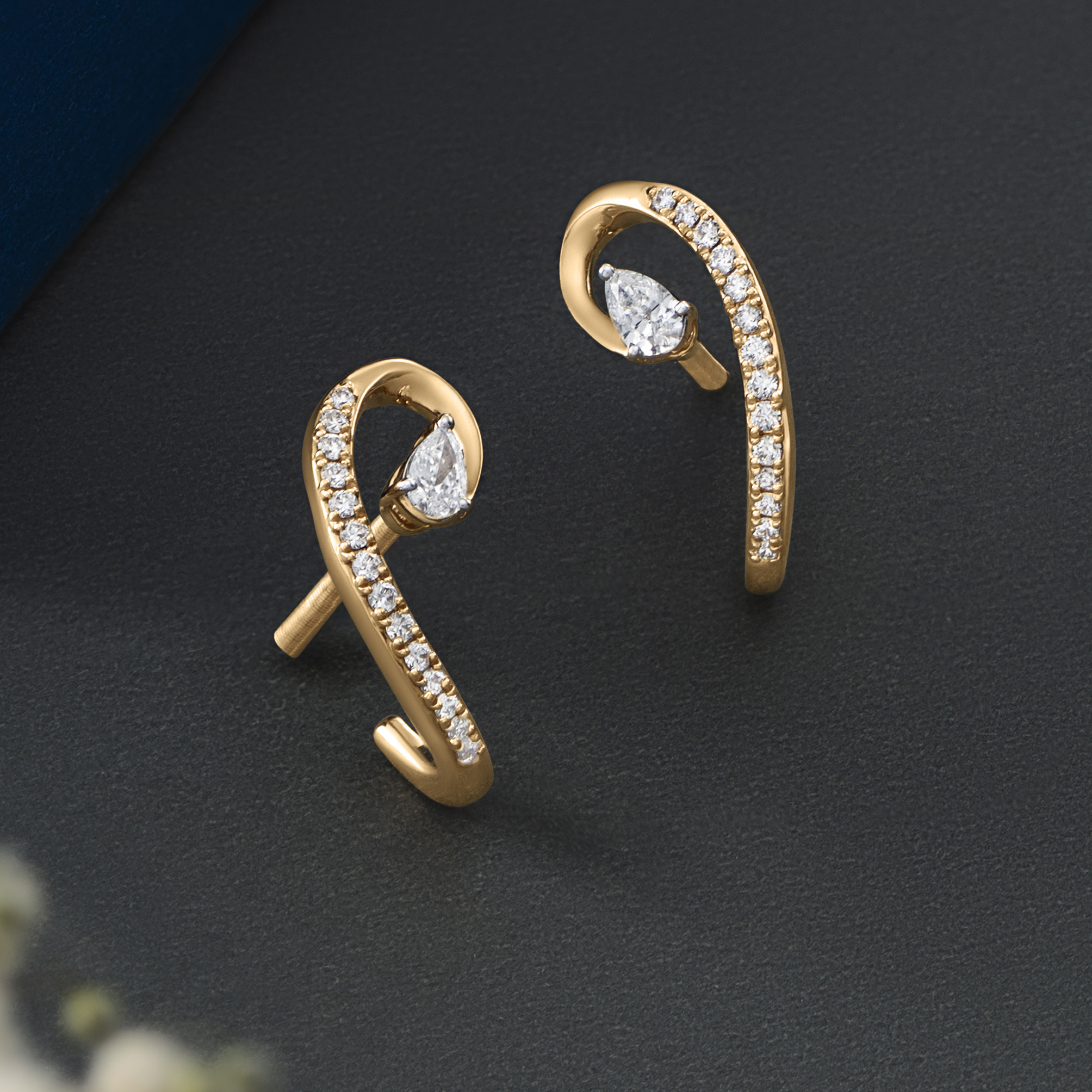 Mystic Swirl Diamond Stud Earrings,,hi-res image number null