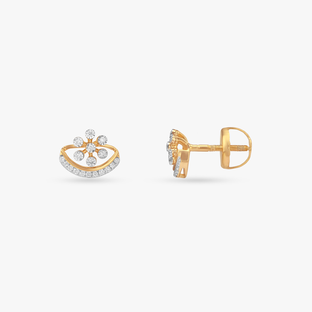 Aurora Bloom Diamond Stud Earrings,,hi-res image number null