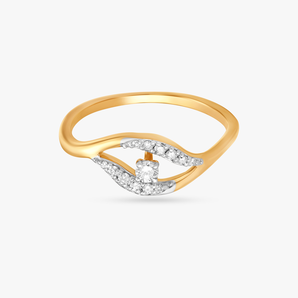 Crossover Diamond Ring