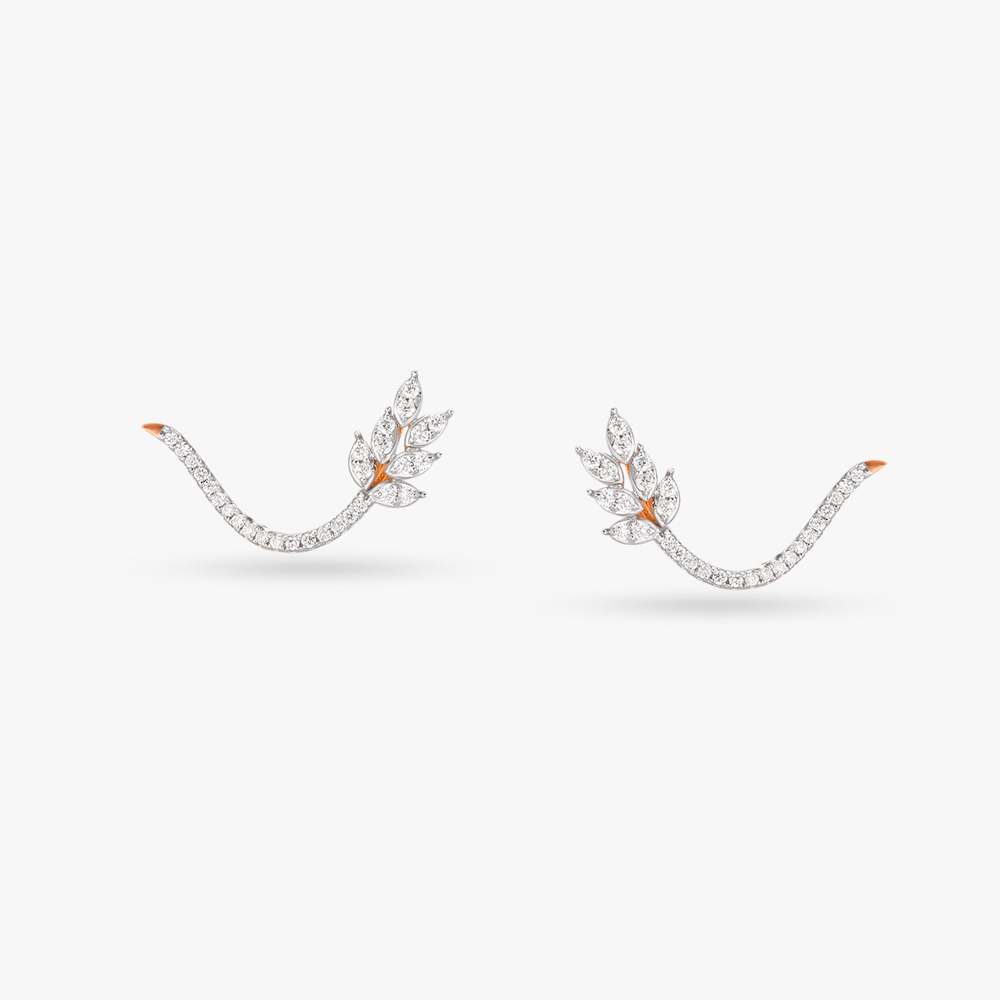 Hypnotic Floral Adjustable Diamond Stud Earrings,,hi-res image number null
