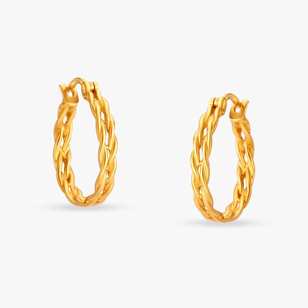 Twine Braided Hoop Earrings,,hi-res image number null