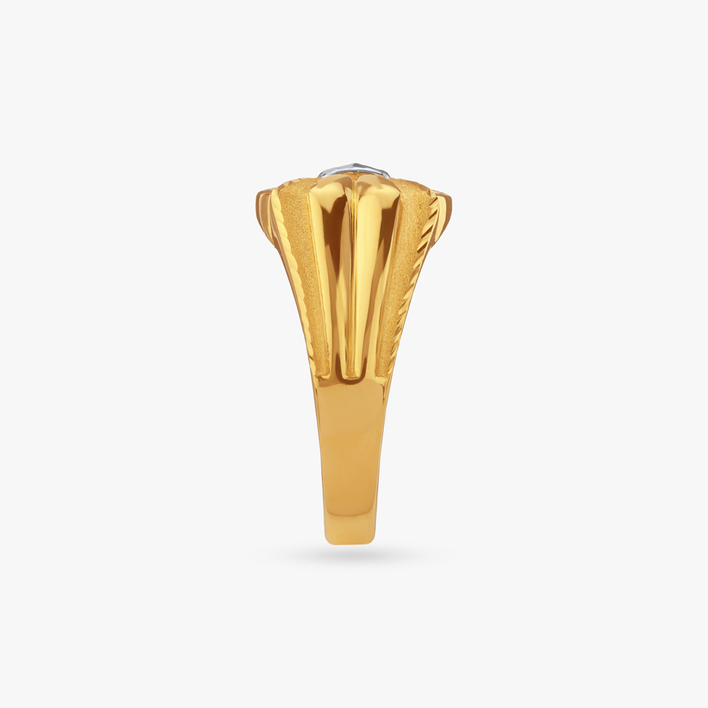 Radiant Cross Gold Ring For Men,,hi-res image number null