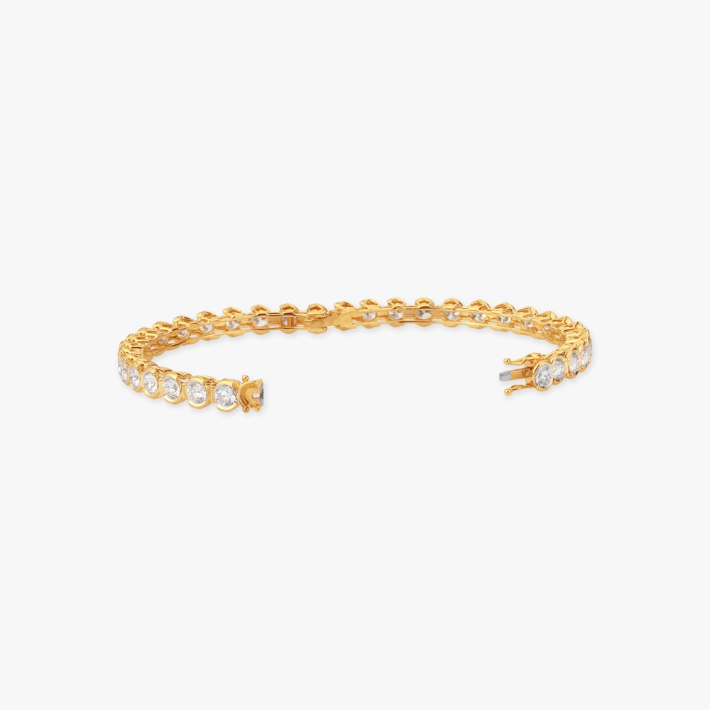 Luminous Links Solitaire Diamond Bangle,,hi-res image number null