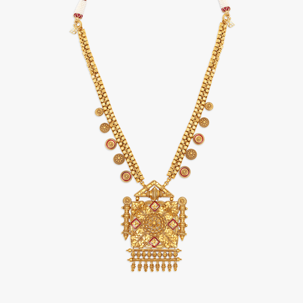 Luxurious Ras Rawa and Chandak Work Necklace Set,,hi-res image number null