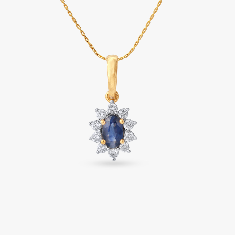 Elegant Midnight Diamond Pendant and Earrings Set,,hi-res image number null