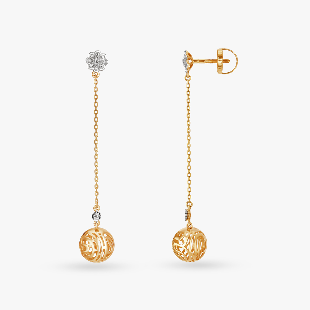 Sleek Elegance Diamond Drop Earrings,,hi-res image number null