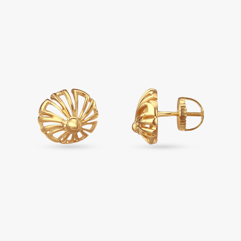 

Sunflare Radiance Gold Stud Earrings