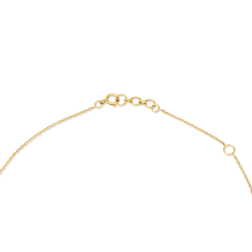 Aesthetic Dual Tone Pendant and Chain in Yellow and White Gold,,hi-res image number null