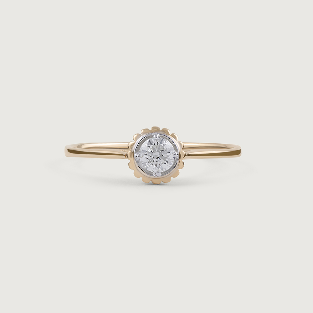 Blooming Beauty 14 kt Gold & Diamond Finger Ring,,hi-res image number null