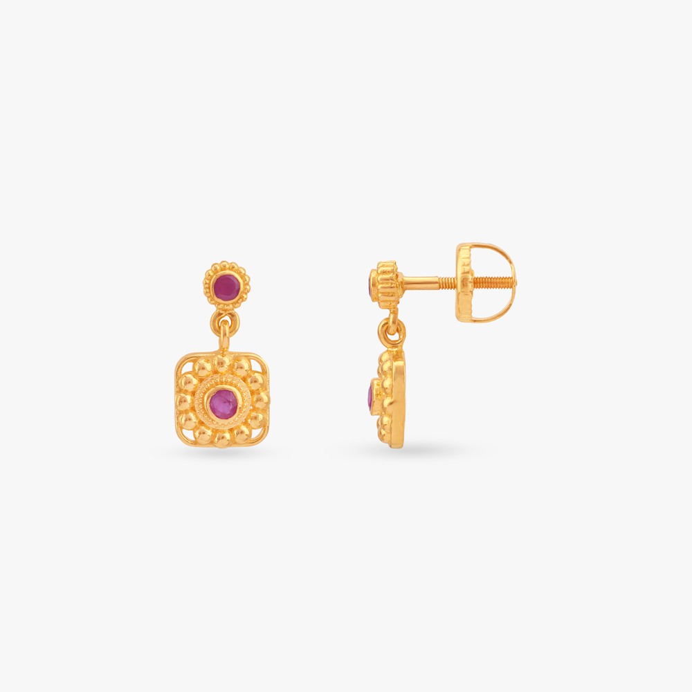 Modern Geometry Drop Earrings,,hi-res image number null