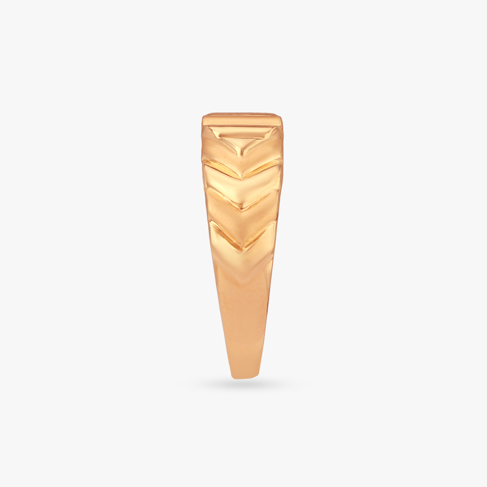 Vanguard Chevron Gold Ring For Men,,hi-res image number null