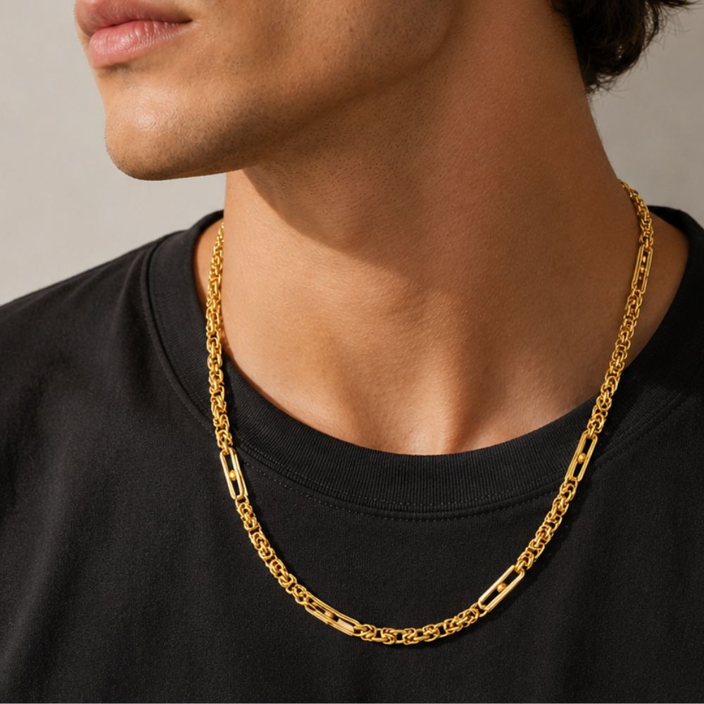 Ornate Gold Chain for Men,,hi-res image number null