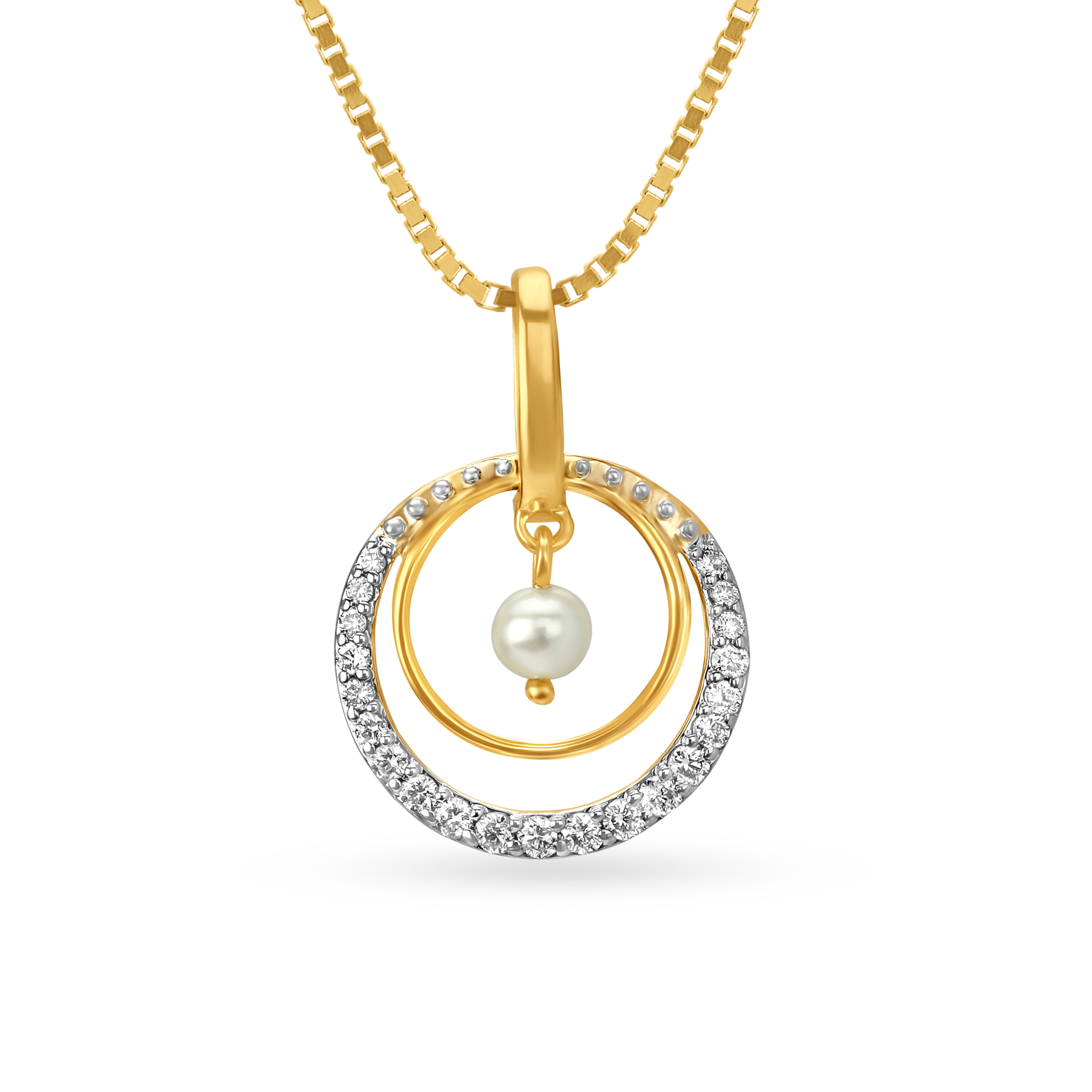 14KT Yellow Gold Diamond Pendant