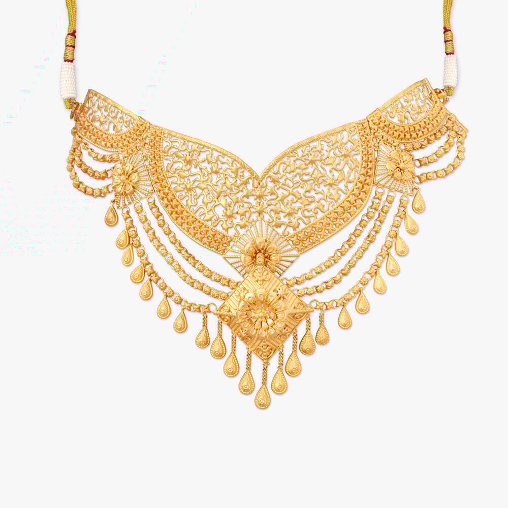 Majestic Peacock Gold Necklace Set,,hi-res image number null