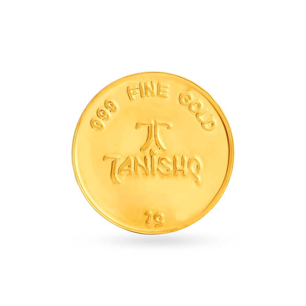 1 gram 24 Karat Gold Coin with Lakshmi Motif,,hi-res image number null
