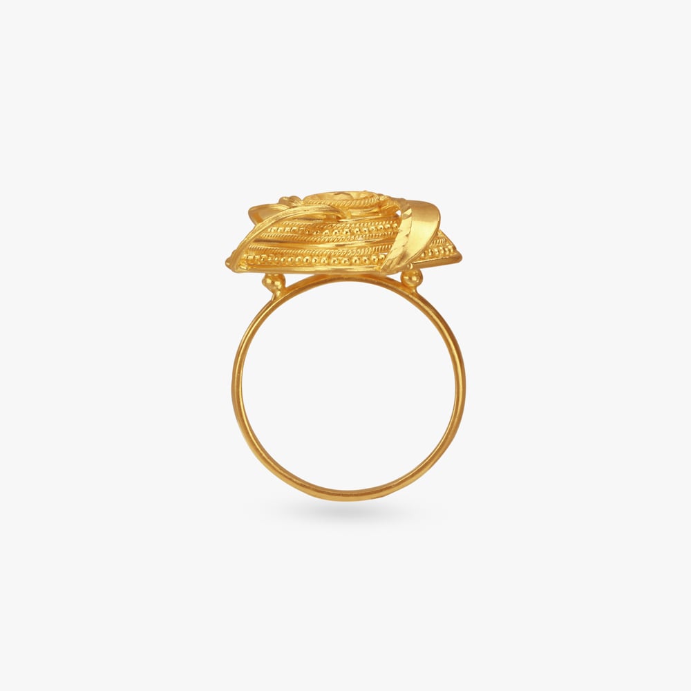 Majestic Bloom Gold Finger Ring,,hi-res image number null