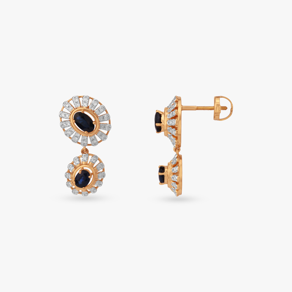 Regal Orbit Diamond Drop Earrings,,hi-res image number null