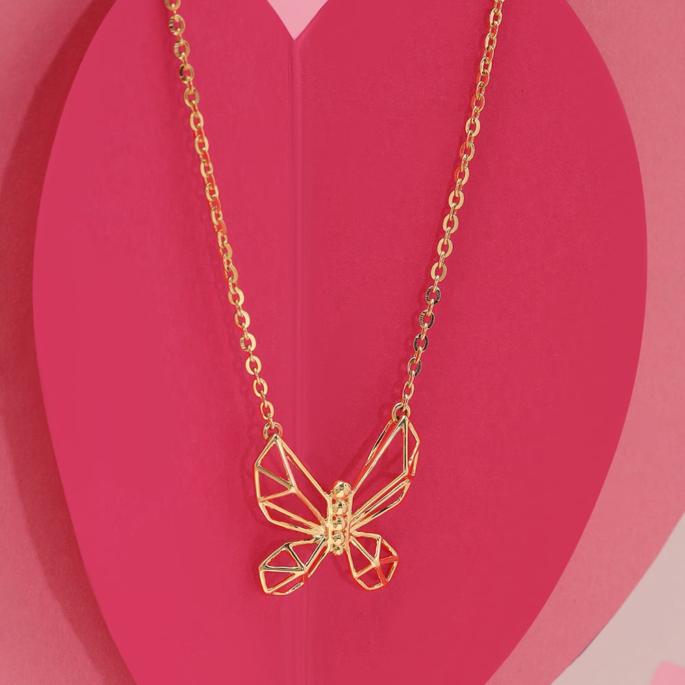 Whimsical Wings 14KT Yellow Gold Necklace