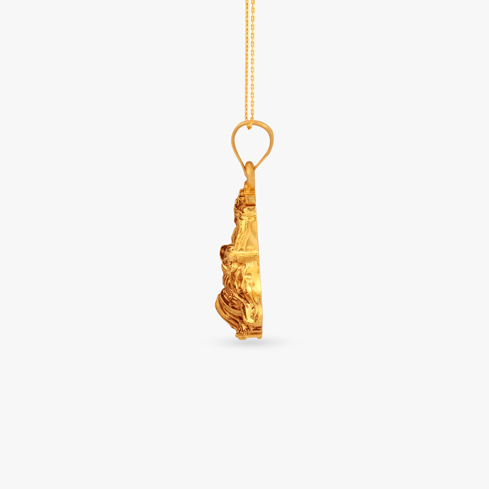 Timeless Radha Krishna Gold Pendant,,hi-res image number null