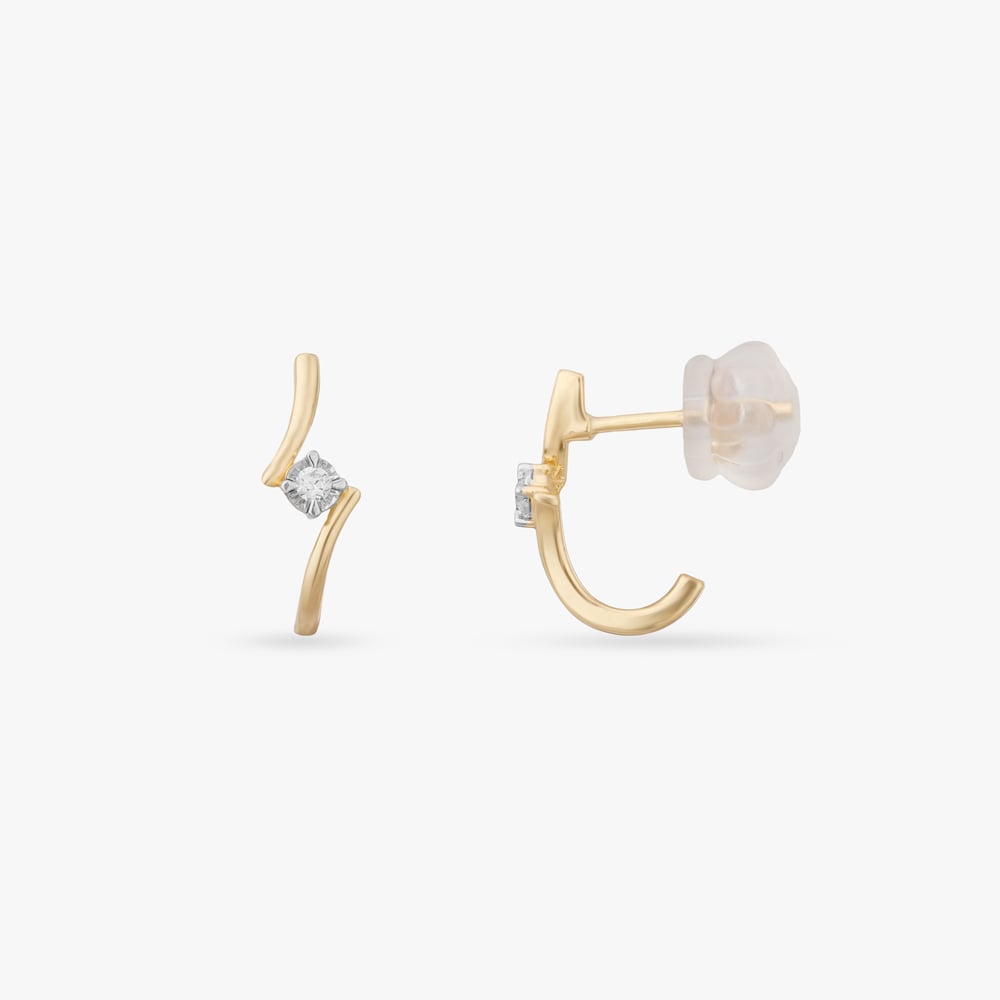 Flow Spark Diamond Hoop Earrings,,hi-res image number null
