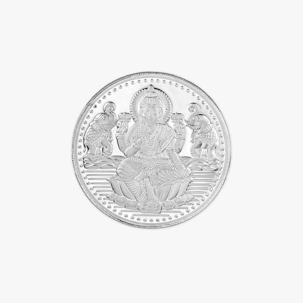 

Goddess Laxmi and Lord Ganesha 50 Gram 999 Purity Silver Coin