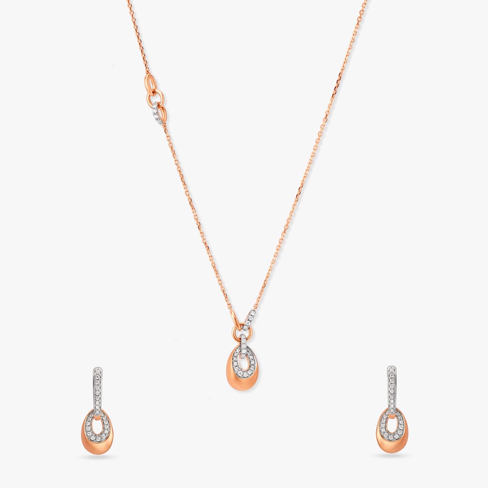 Celestial Drop Diamond Necklace Set,,hi-res image number null