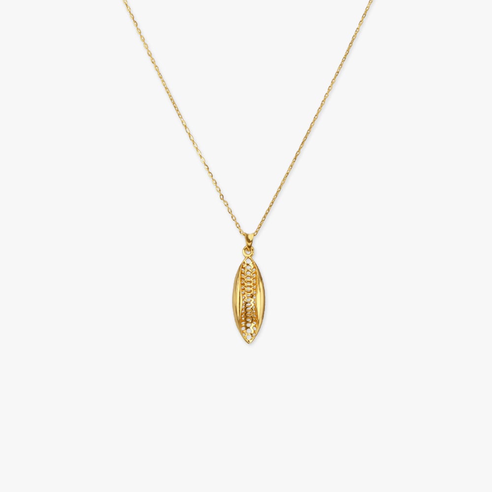 

Linear Grace Gold Pendant with Chain