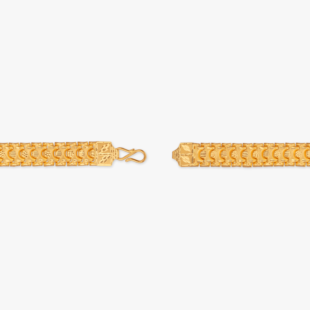 Statement Link Gold Bracelet for Men,,hi-res image number null