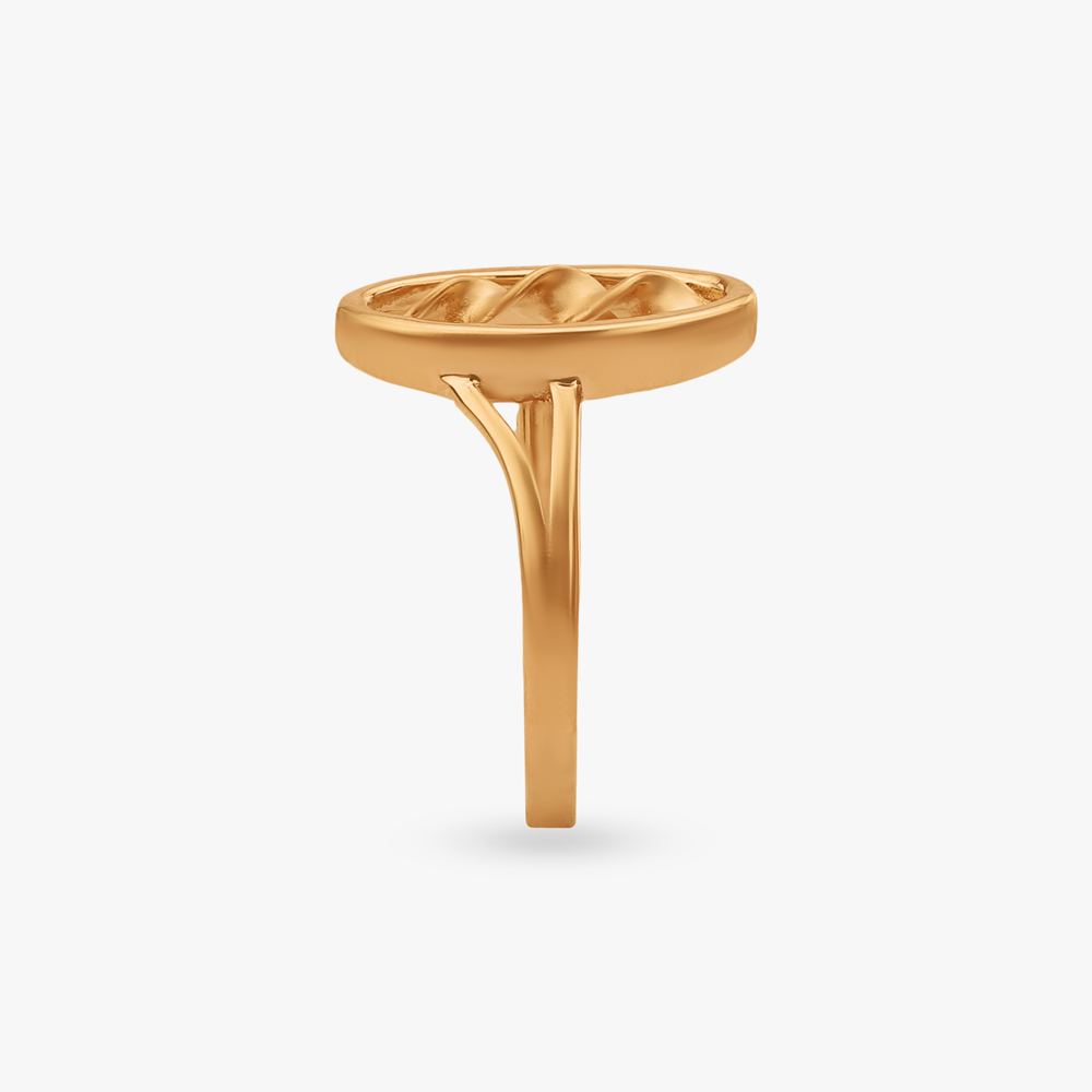 Linear Oval Gold Ring,,hi-res image number null