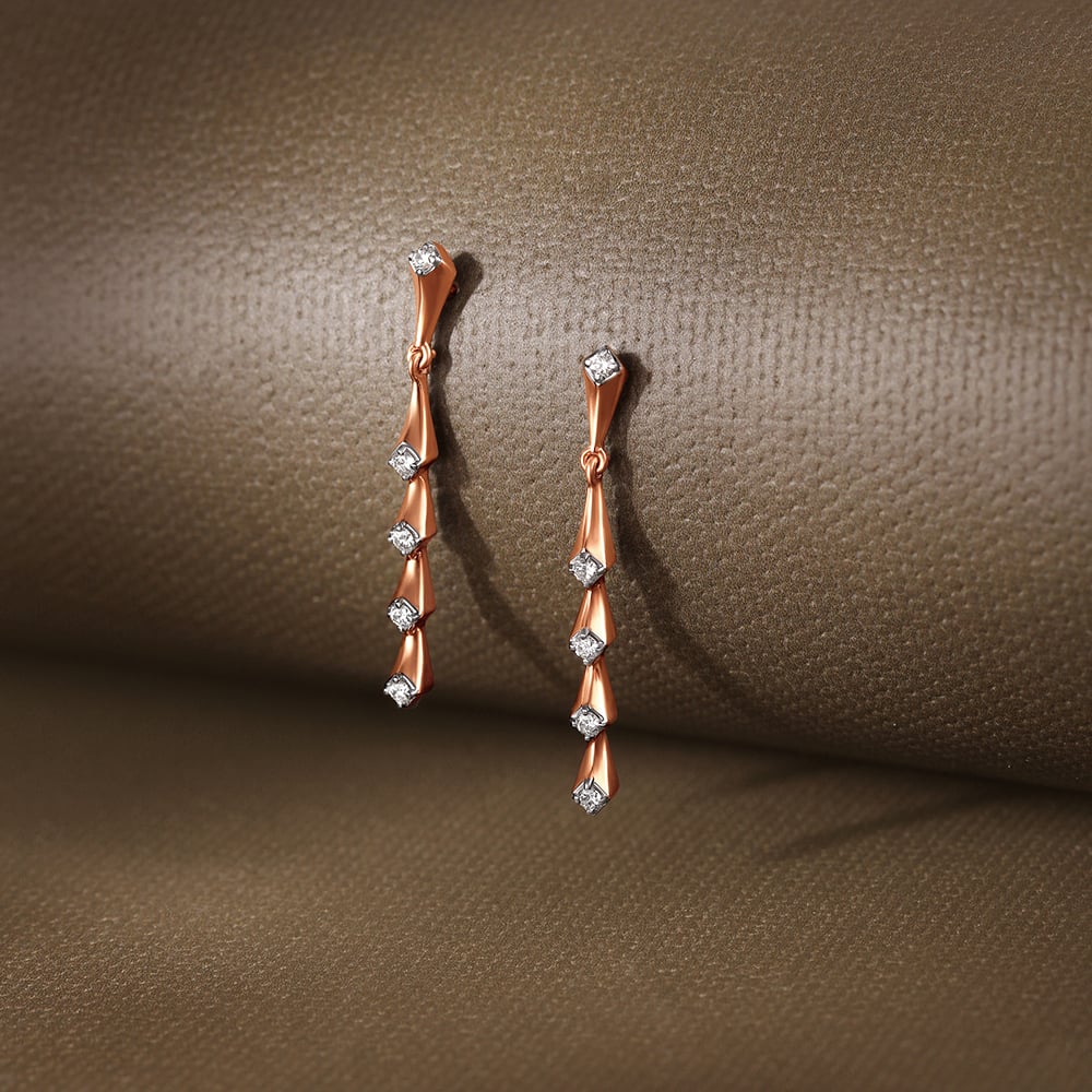 Cascading Diamond Drop Earrings,,hi-res image number null