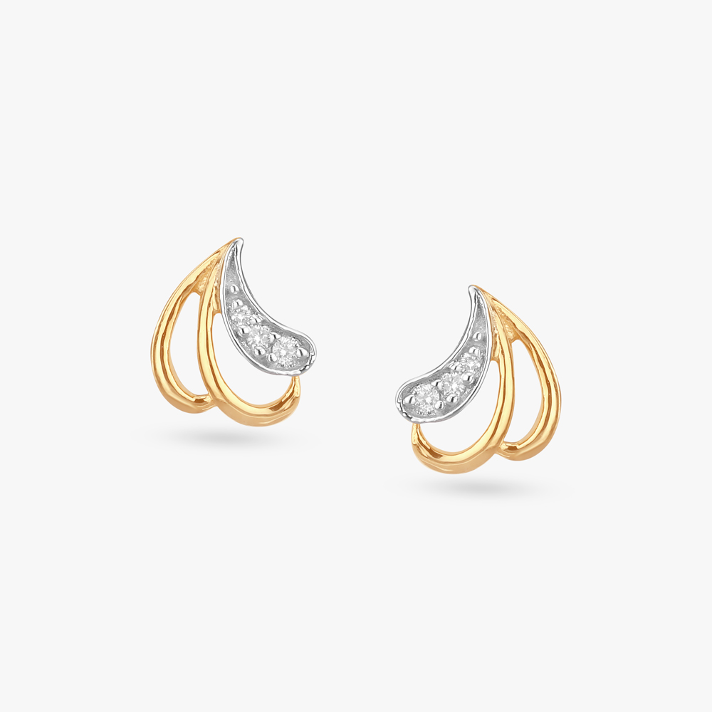 Twinkle Twirls Diamond Stud Earrings For Kids,,hi-res image number null