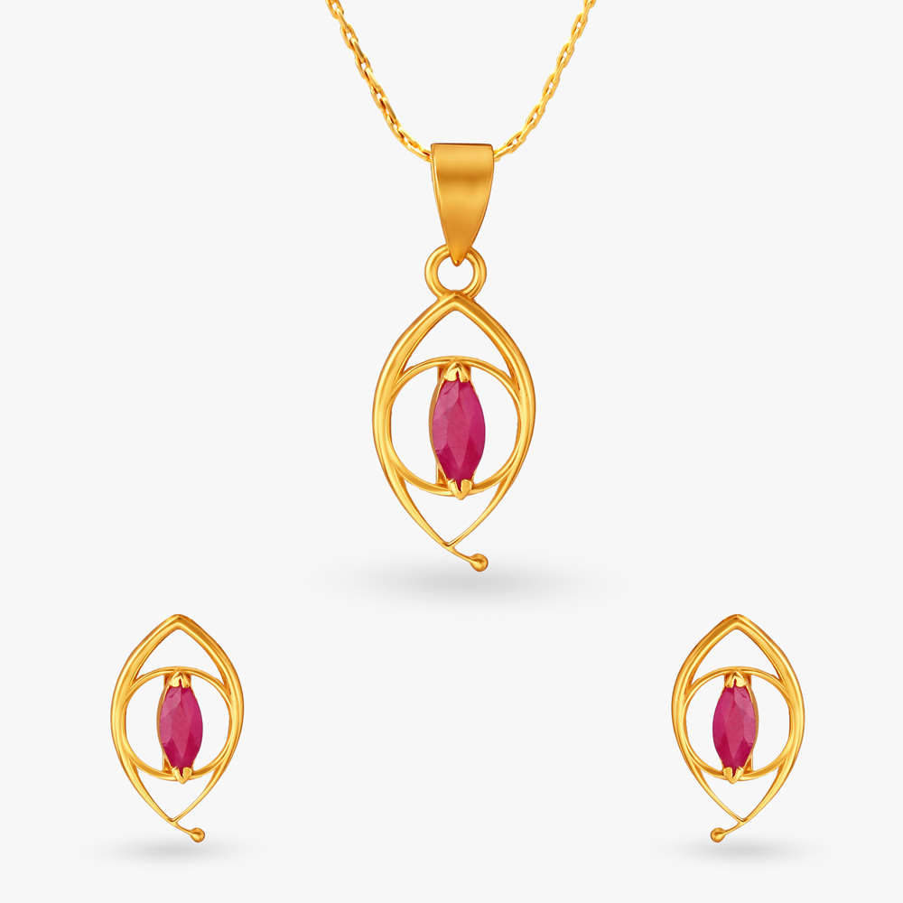 Cascading Pendant and Earrings Set,,hi-res image number null