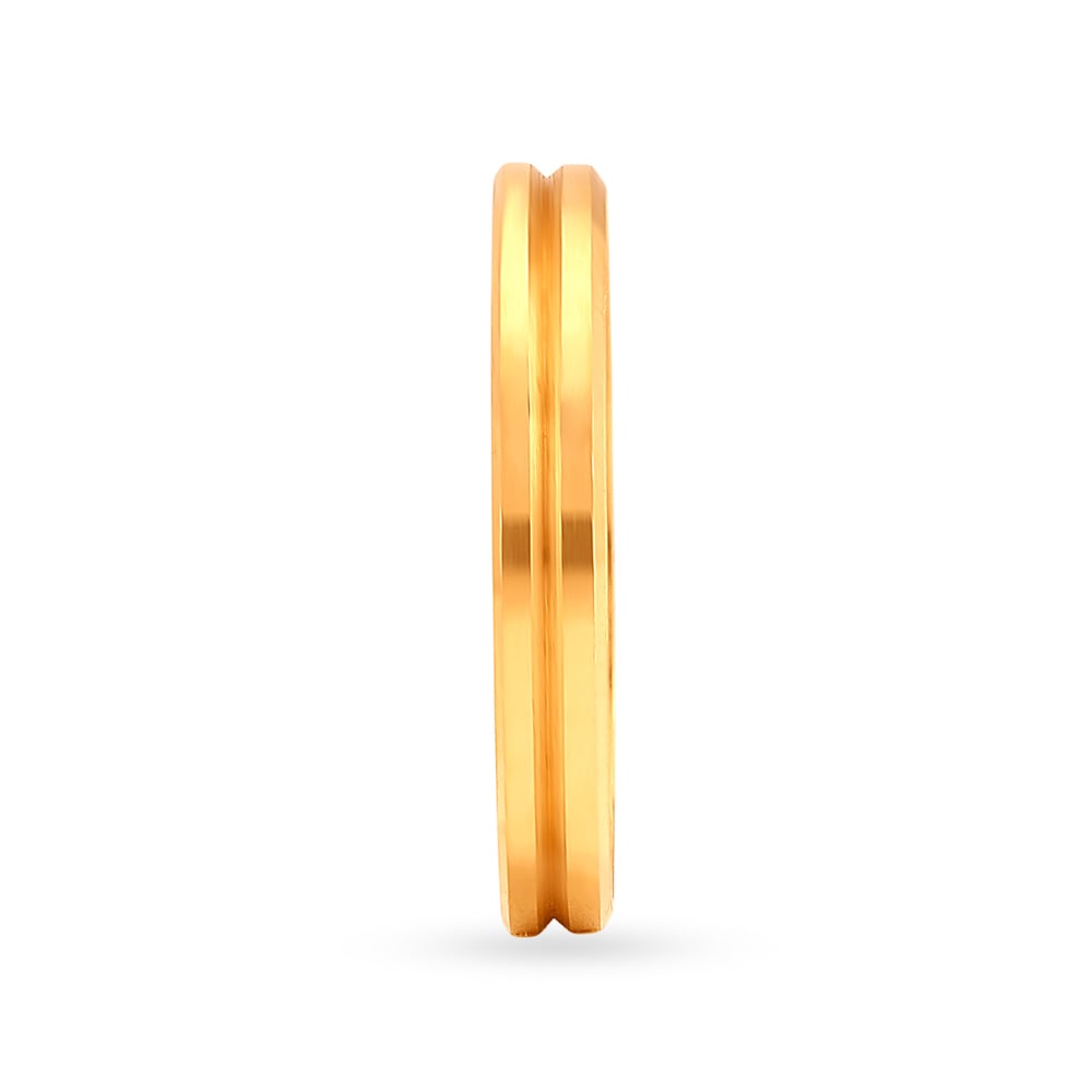 Sleek 22 Karat Yellow Gold Band Finger Ring,,hi-res image number null