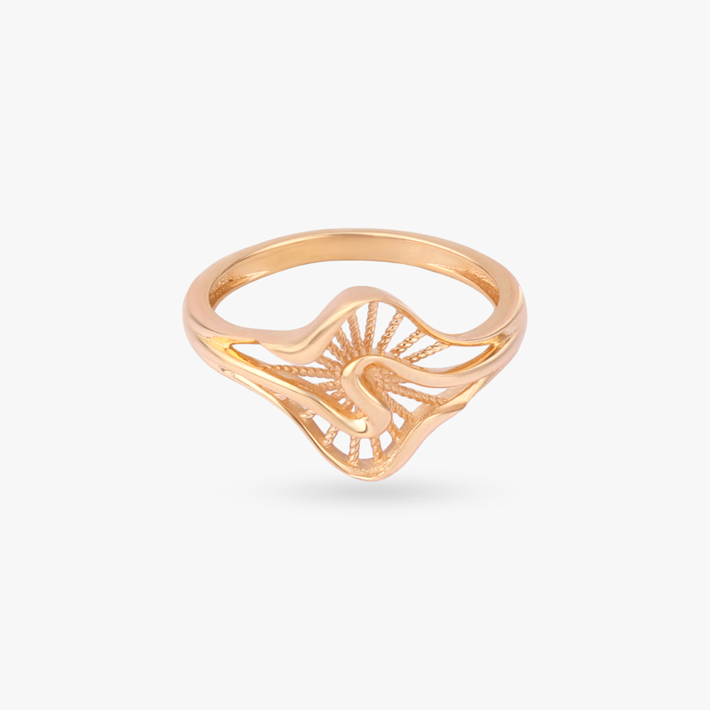 Sunflare Sculpt Gold Ring,,hi-res image number null