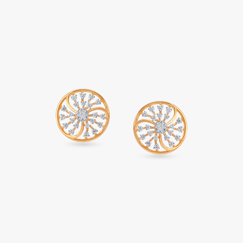 Chic Radiance Diamond Stud Earrings,,hi-res image number null
