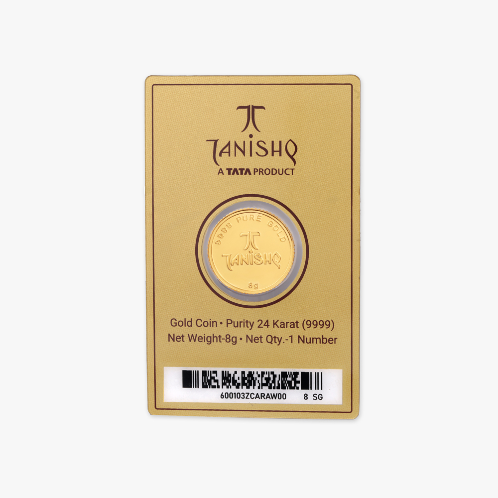8 gram 24 Karat Gold Coin with Ganesha Motif,,hi-res image number null