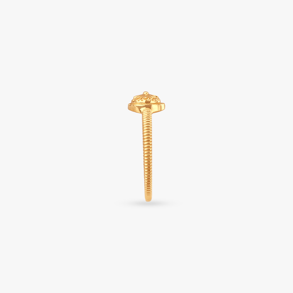 Bloom Medallion Gold Ring,,hi-res image number null