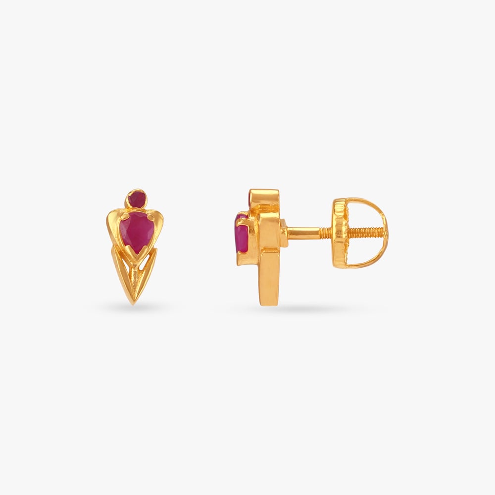 Bold Geometry Stud Earrings,,hi-res image number null