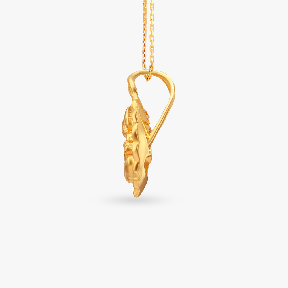 Divine Ganesha Gold Pendant,,hi-res image number null