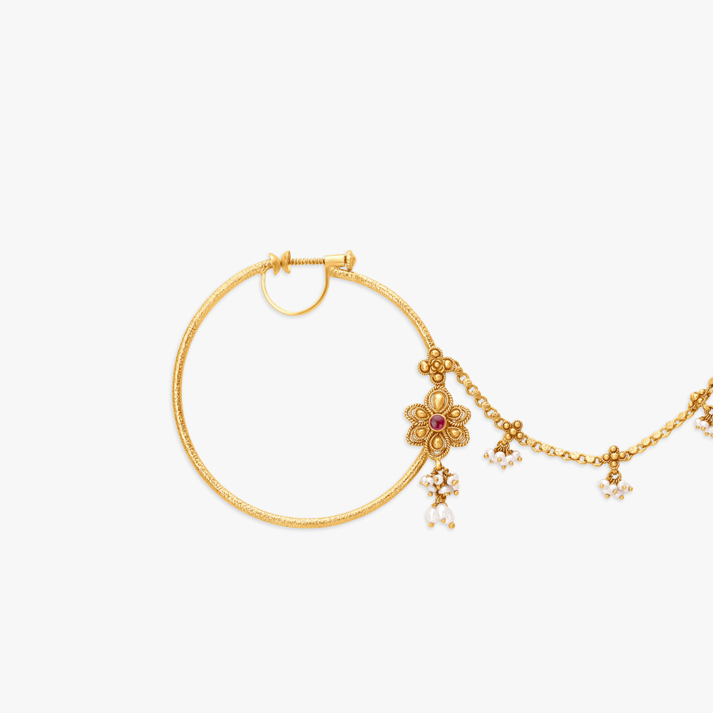 Traditional Elegant Nose Pin,,hi-res image number null