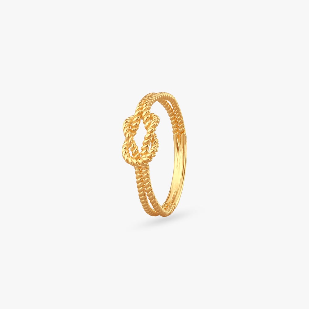 Knotted Grace Gold Ring,,hi-res image number null