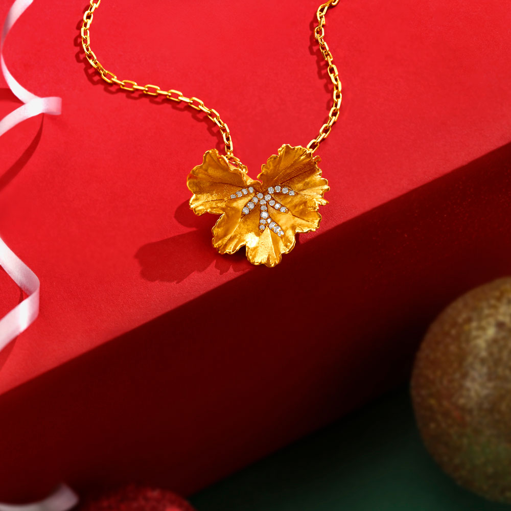 Dazzling Accent Diamond Pendant with Chain