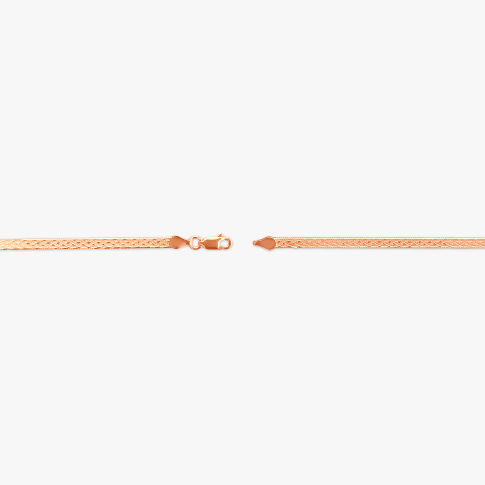 Classic Herringbone Silver Anklet,,hi-res image number null