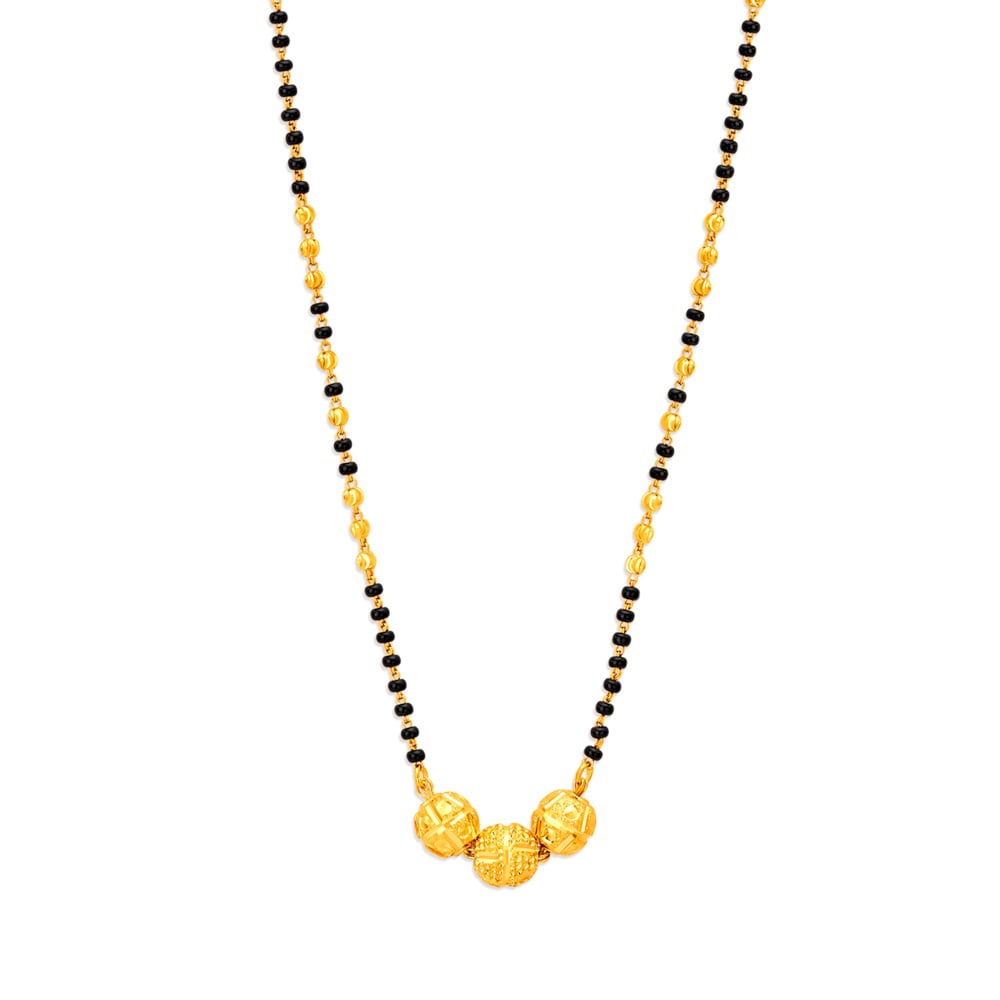 

Carved Sphere Gold Mangalsutra