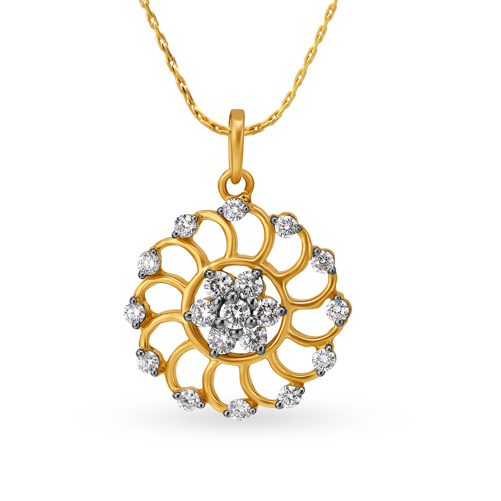 Endearing Floral Diamond Pendant