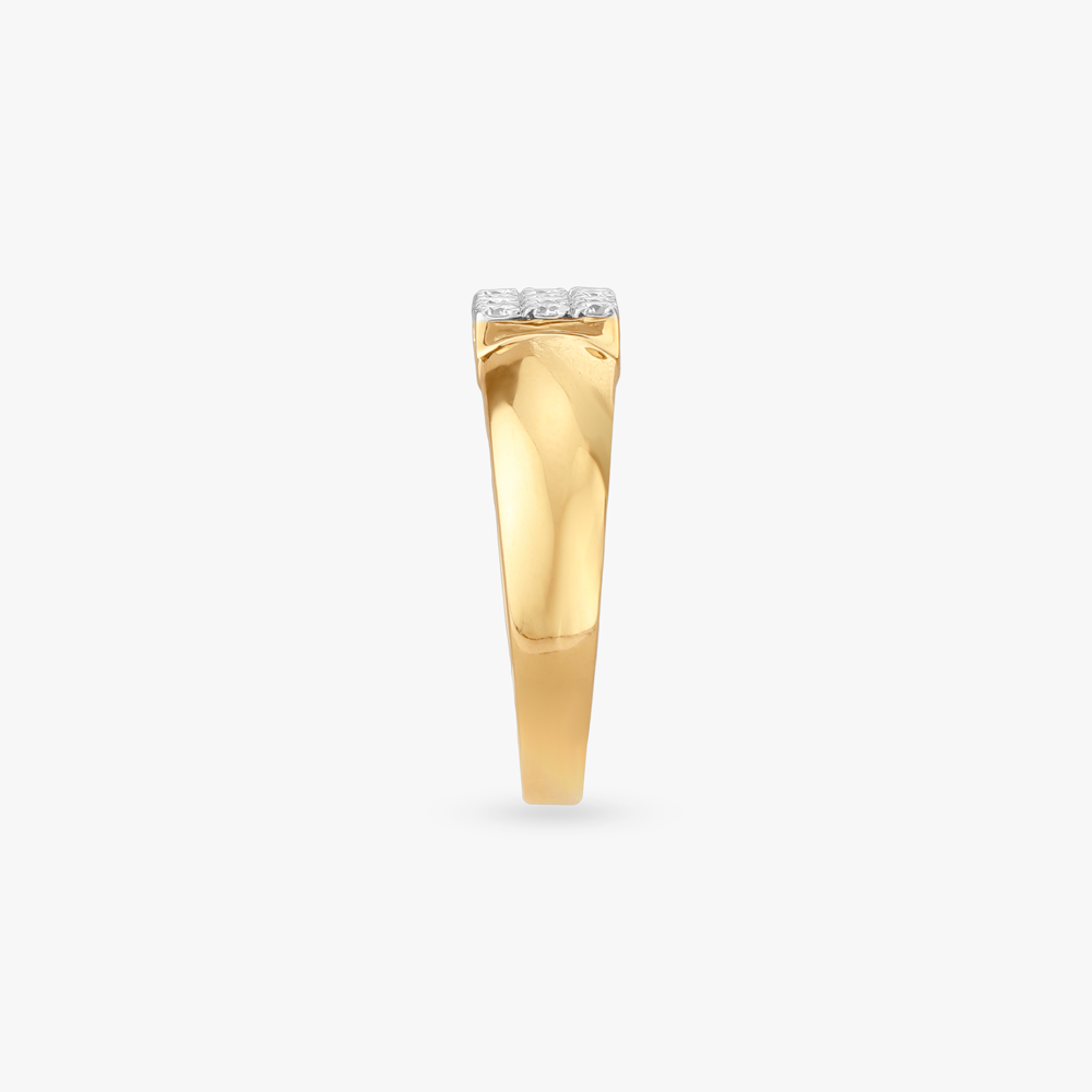 Structured Sophistication Diamond Finger Ring for Men,,hi-res image number null