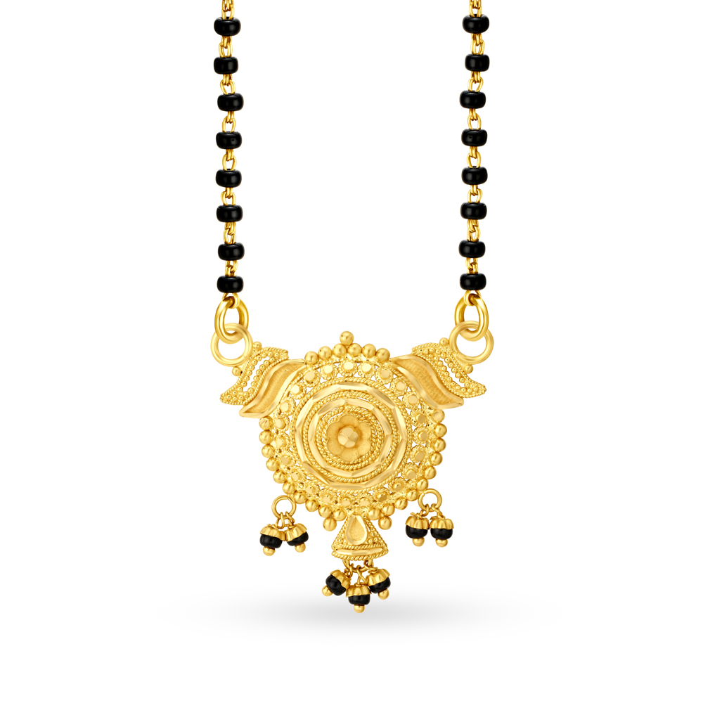 Captivating 22 Karat Yellow Gold Mangalsutra Pendant,,hi-res image number null
