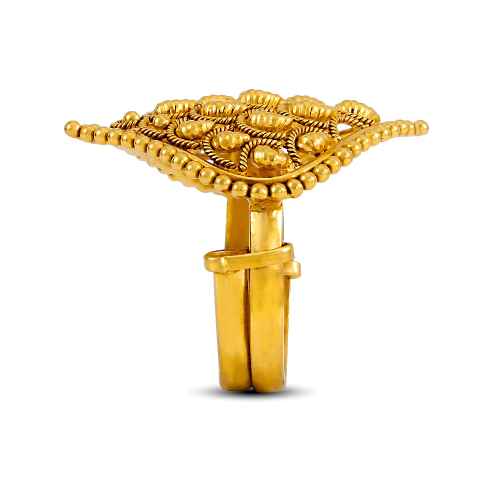 Imperial Leaf 22 Karat Gold Finger Ring,,hi-res image number null