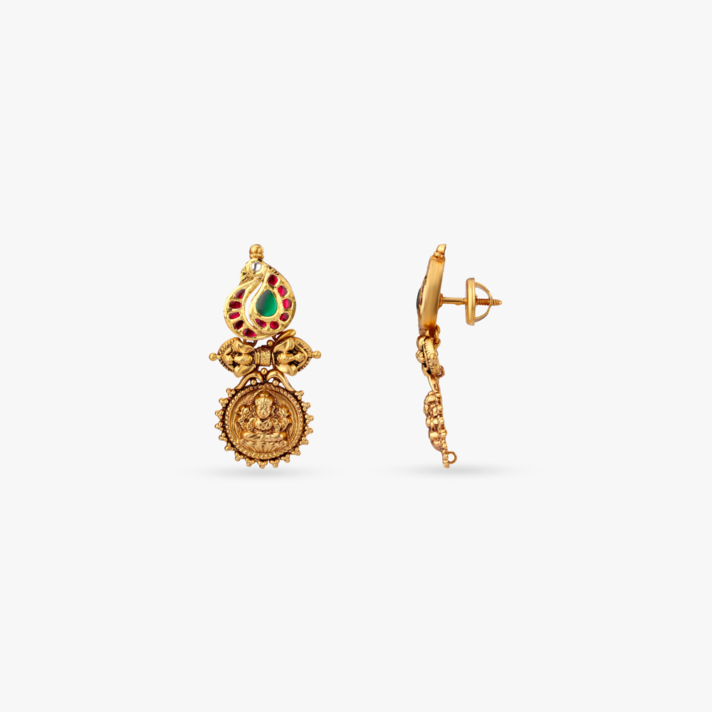 Mayura Medallion Gold Necklace Set,,hi-res image number null